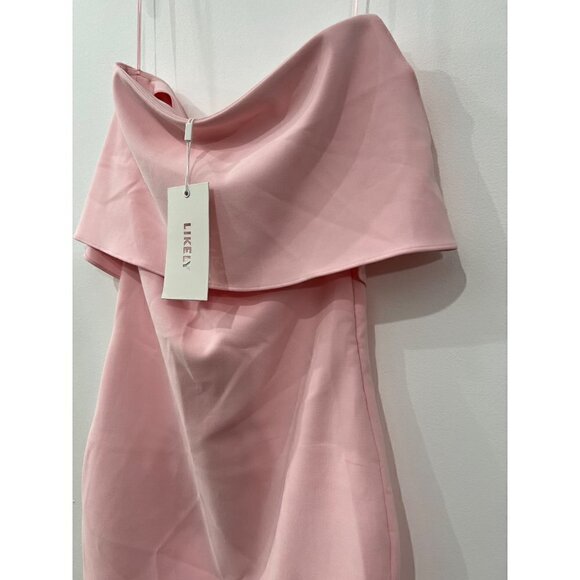 NWD LIKELY Size 0 DRIGGS DRESS off the shoulder Pink MSRP $178 - Picture 13 of 14